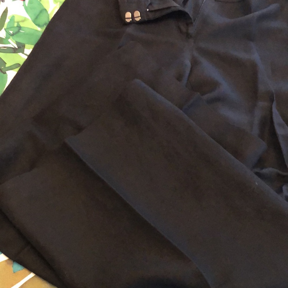 Ann Taylor Loft Ann wide-leg black trousers - Picture 5 of 7